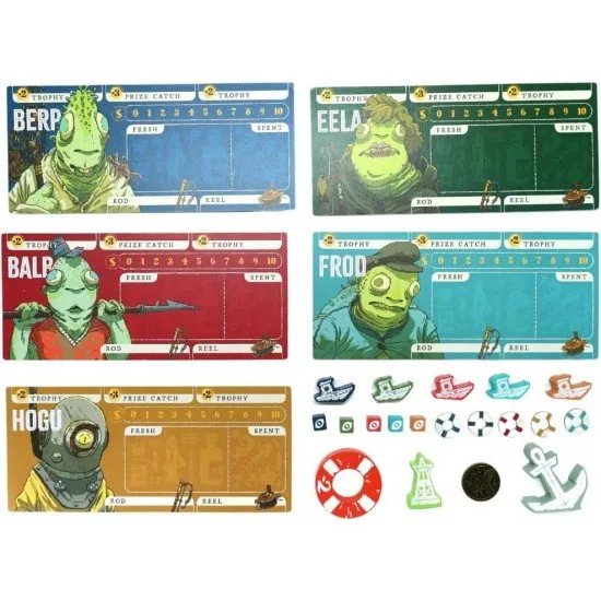 Deep Regrets board game box – horror fishing strategy game with dice and regret mechanics