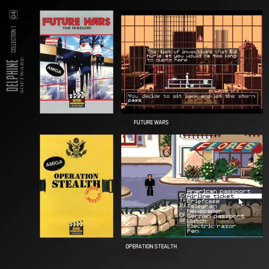 Delphine Software Collection 1 Evercade cartridge in collectable physical case featuring Another World and Flashback retro artwork