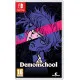 Nintendo Switch game case for Demonschool featuring Faye and her misfit university companions surrounded by demonic creatures