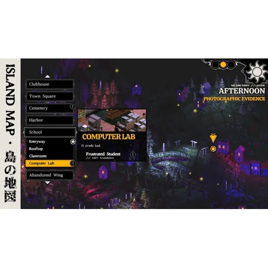 Nintendo Switch game case for Demonschool featuring Faye and her misfit university companions surrounded by demonic creatures
