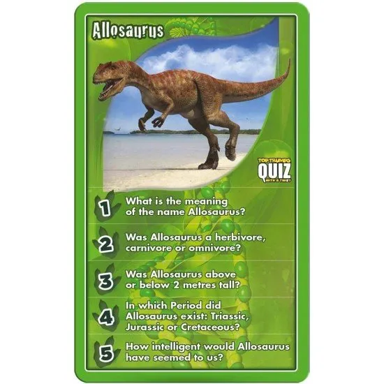 Top Trumps Quiz Dinosaurs Top Trumps Quiz Dinosaurs