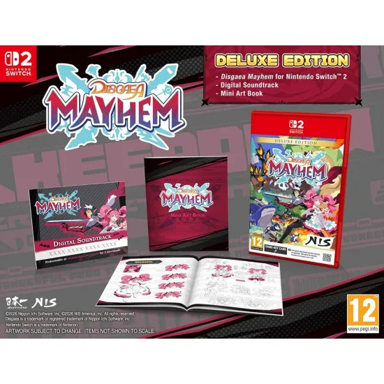 A mercenary character battling iconic Disgaea demons with explosive magic effects in an action-oriented combat scene