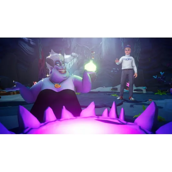 Nintendo Switch 2 game case and physical items for Disney Dreamlight Valley Cozy Edition showing Disney characters and poster