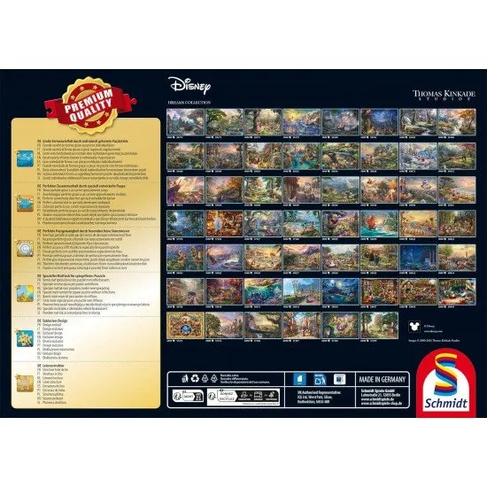 Thomas Kinkade Disney The Fox and the Hound 1000 piece jigsaw puzzle box featuring Tod and Copper in a valley meadow