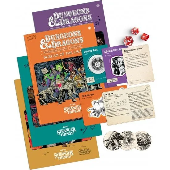 Dungeons & Dragons Stranger Things Hellfire Club Set Wizards of the Coast Dungeons & Dragons Stranger Things Welcome to the Hellfire Club box art featuring Eddie Munson's character design and the Hellfire Club logo