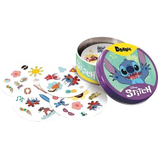 Dobble: Disney Lilo and Stitch special edition card game in Stitch-themed portable tin box