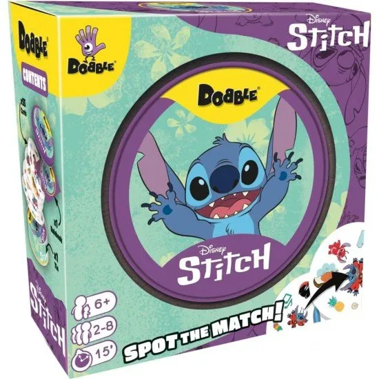Dobble: Disney Lilo and Stitch special edition card game in Stitch-themed portable tin box