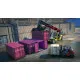 PlayStation 5 game case for Docked Deluxe Edition showing heavy cranes unloading cargo ships at a hurricane damaged port
