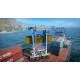 PlayStation 5 game case for Docked Deluxe Edition showing heavy cranes unloading cargo ships at a hurricane damaged port