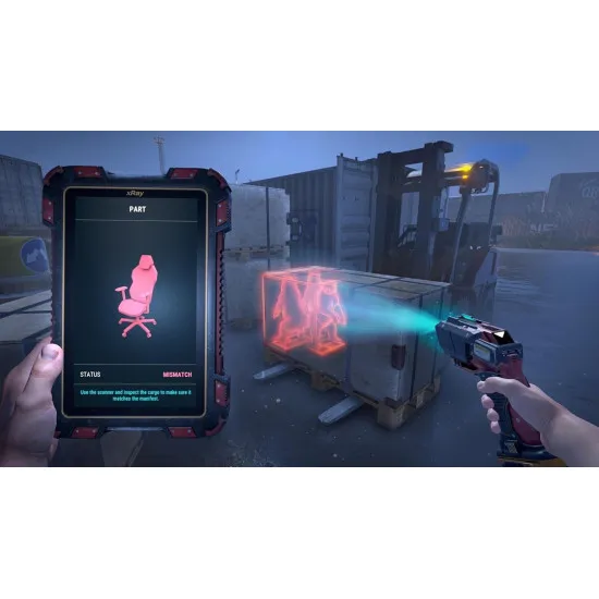 PlayStation 5 game case for Docked Deluxe Edition showing heavy cranes unloading cargo ships at a hurricane damaged port