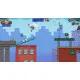 A PlayStation 5 game case showing the comic book hero Dog Man leaping forward with a goofy grin alongside Li'l Petey and the robot 80HD inside a colourful city