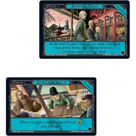 Dominion Rising Sun expansion box featuring Eastern empire samurai and ninja artwork with Japanese-inspired design