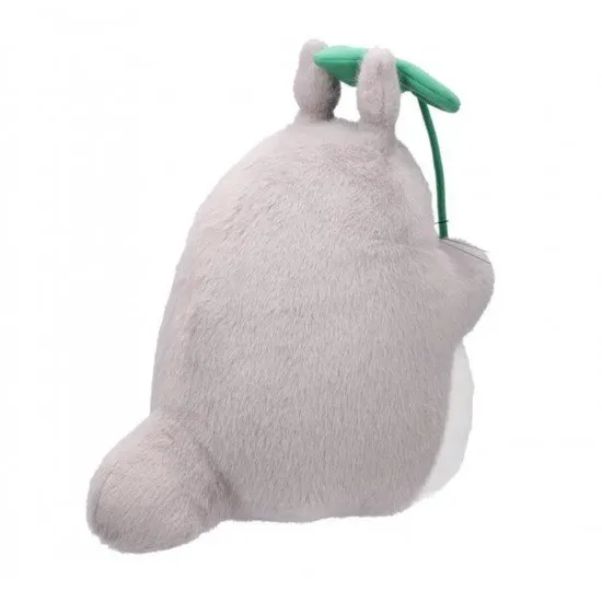 Big Totoro plush in a dynamic dancing pose with open mouth and joyful expression