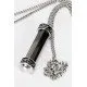 Dragon Age Grey Warden Joining Bundle flat lay showing Joining Chalice, Ceremony Scroll, Warden's Scroll Case and Warden's Oath Necklace