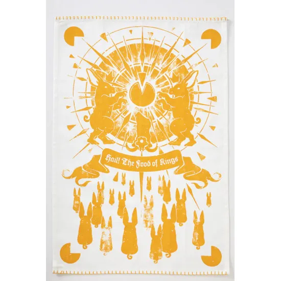 Dragon Age Kitchen Towels 3-Pack officially licensed flat lay showing three illustrated towels in gold purple and red Dragon Age artwork