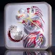 Close-up of Like a Dragon Yakuza acrylic lamp unlit showing dragon tattoo design and Ryu ga Gotoku logo etching detail