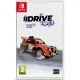 A Nintendo Switch game case showing a brightly coloured nineties-style rally car drifting sideways through a dusty desert track with a stylized blue sky background