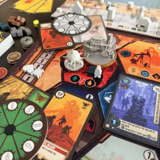 Duel of Meloch standalone strategy board game combining Scythe and Expeditions gameplay