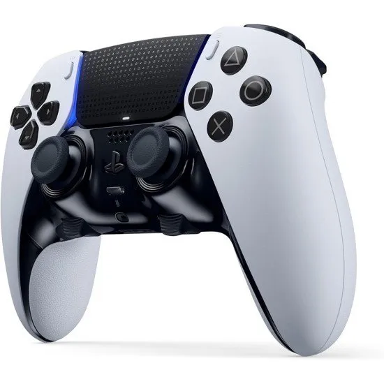Sony DualSense Edge Wireless Controller for PS5 showing its back buttons and customizable features
