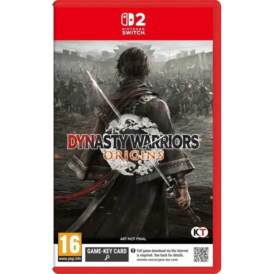 Dynasty Warriors: Origins game cover showing the original nameless hero protagonist facing a massive army in a dynamic battle scene