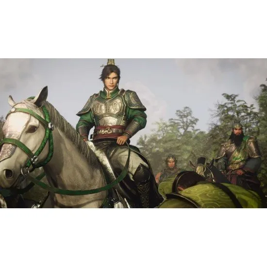 Dynasty Warriors: Origins game cover showing the original nameless hero protagonist facing a massive army in a dynamic battle scene