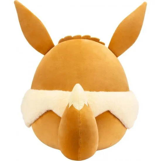 Pokémon Squishmallows Eevee Plush The Pokémon Squishmallows Eevee plush, a soft, brown, 14-inch stuffed animal.