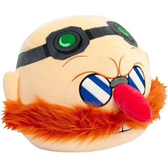 A large, mega-sized Sonic the Hedgehog Dr. Eggman plush toy from the Club Mocchi Mocchi collection, with a unique squishy texture.