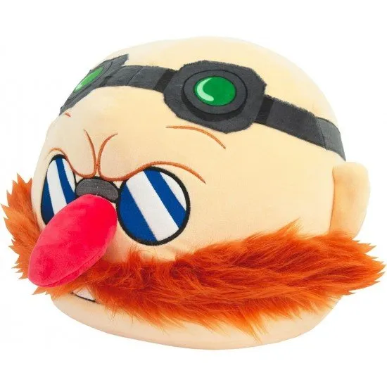 A large, mega-sized Sonic the Hedgehog Dr. Eggman plush toy from the Club Mocchi Mocchi collection, with a unique squishy texture.