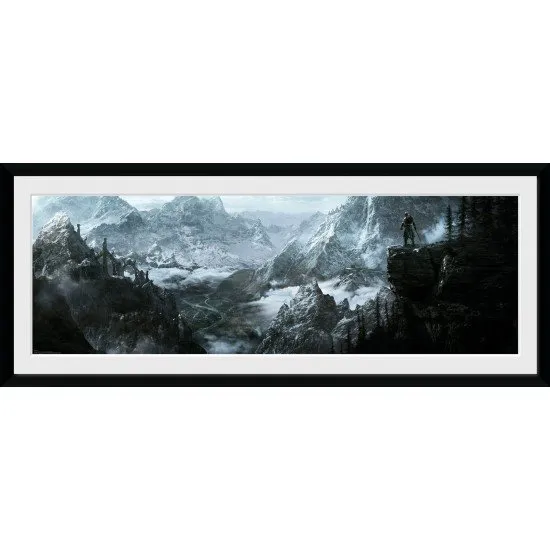 Skyrim Wide Framed Print - Vista