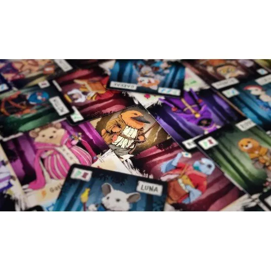 Emberleaf game box cover showing small, brave Emberlings rebuilding a village in a stylized wilderness setting