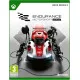 An Xbox Series X racing game case showing a high-speed Porsche Hypercar and a GT sports car tearing down a rain-slicked straight at Le Mans under dramatic skies