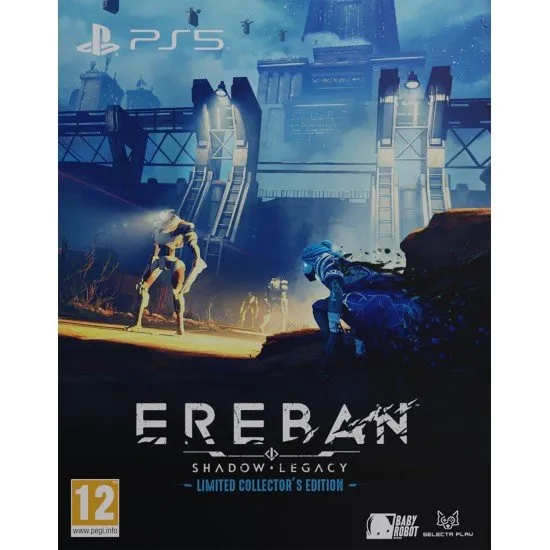 Ereban Shadow Legacy Limited Collector's Edition PS5 showing the box, art book, and physical extras