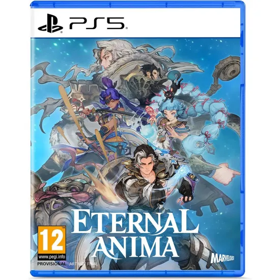 PlayStation 5 game case for Eternal Anima depicting Wade overlooking floating continents in a vast endless sea