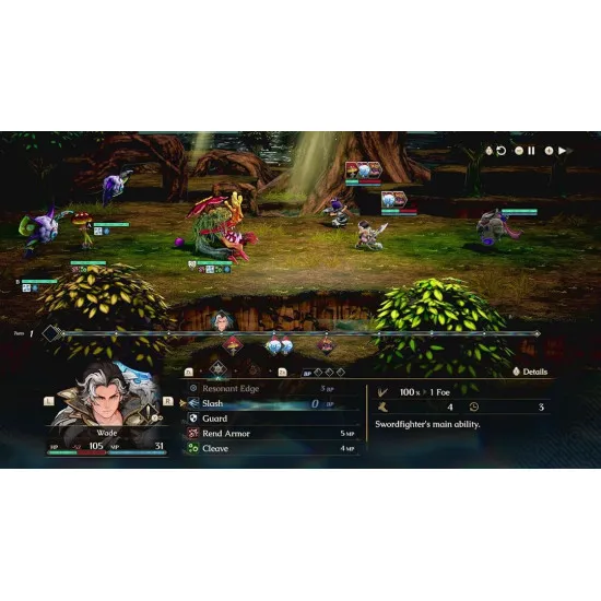 Nintendo Switch 2 game case for Eternal Anima showcasing turn-based combat and Future Sight battle tactics