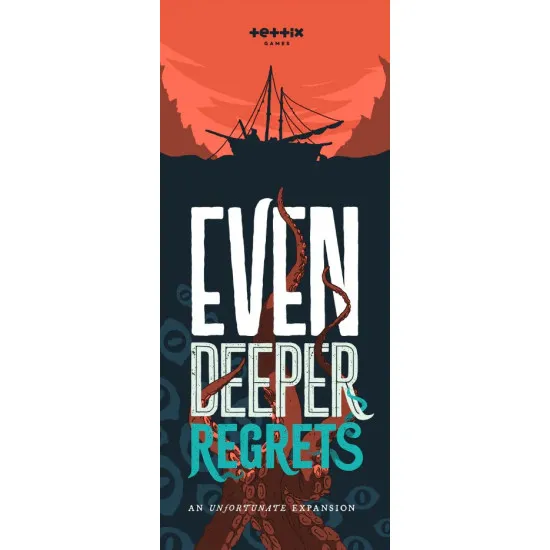 Even Deeper Regrets Expansion board game featuring inland fishing, new fish, pets and additional gameplay content