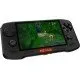 The Evercade Nexus handheld console showing the RGB logo and dual analogue sticks alongside the Banjo-Kazooie cartridge