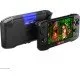 The Evercade Nexus handheld console showing the RGB logo and dual analogue sticks alongside the Banjo-Kazooie cartridge