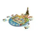 A fantasy board game box showing an overview of a bustling lighthouse port populated by coastal critters and sailing ships on a glittering blue ocean