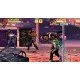 A PlayStation 5 game case showcasing a muscular street brawler executing a flaming upper-cut on an enemy punk amidst shattered crates and city debris