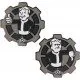 Fallout Decision Coin featuring a black and white enamel Vault Boy thumbs up on one side and thumbs down on the reverse
