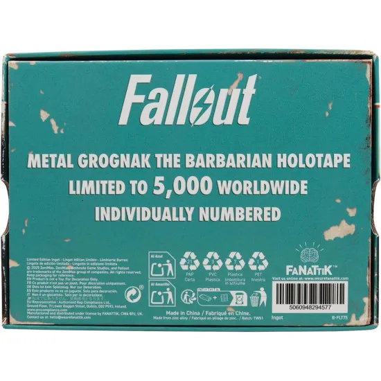 Fallout Replica Grognak the Barbarian Holotape limited edition numbered gaming collectable with display stand