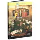 A hardcover roleplaying quest book showing a post-apocalyptic road trip scene with rusted cars on a desert highway leading to New Vegas