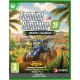 Xbox Series X game case for Farming Simulator 25 Beans and Alpacas Edition showing coffee harvesting equipment and farm animals