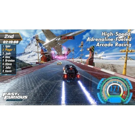 Fast & Furious Arcade Edition PS5 Game Mill Racing Fast & Furious Arcade Edition PS5 box art showing licensed supercars racing on a cinematic track with nitro effects