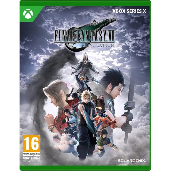 Xbox game case for Final Fantasy VII Revelation featuring Cloud Strife and the Highwind airship
