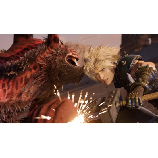 PlayStation 5 game case for Final Fantasy VII Revelation featuring Cloud Strife and the Highwind airship