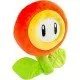 Super Mario Mocchi Mocchi Fire Flower plush toy with vibrant orange and red petals sitting flat
