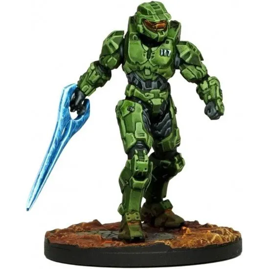 Halo Flashpoint Master Chief expansion box showing the Master Chief (John-117) miniature holding an Energy Sword