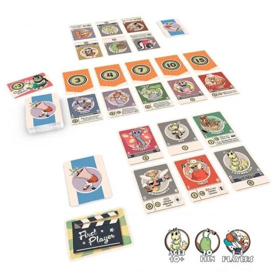 Colourful and whimsical cartoon animal characters auditioning on a movie set background