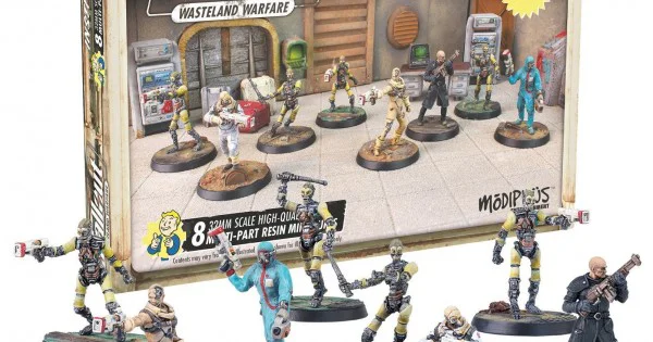 Fallout: Wasteland Warfare Institute Synths Box Set - 6 Resin Miniatures With Scenic Bases